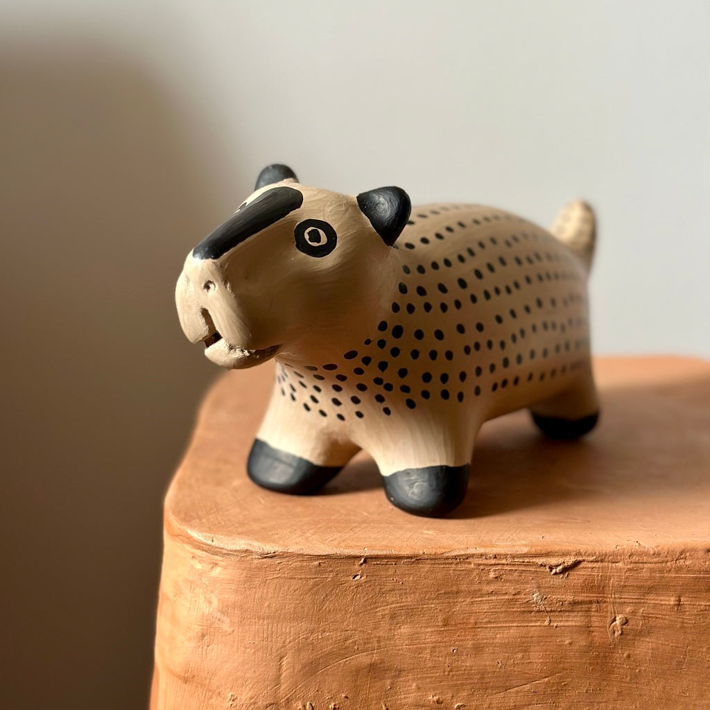 Onça em cerâmica - Etnia Waurá