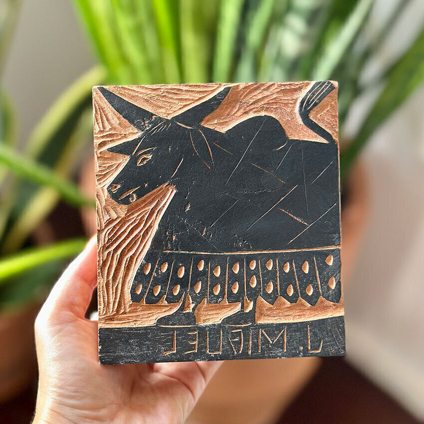 Matriz xilogravura J. Miguel - Bumba meu Boi