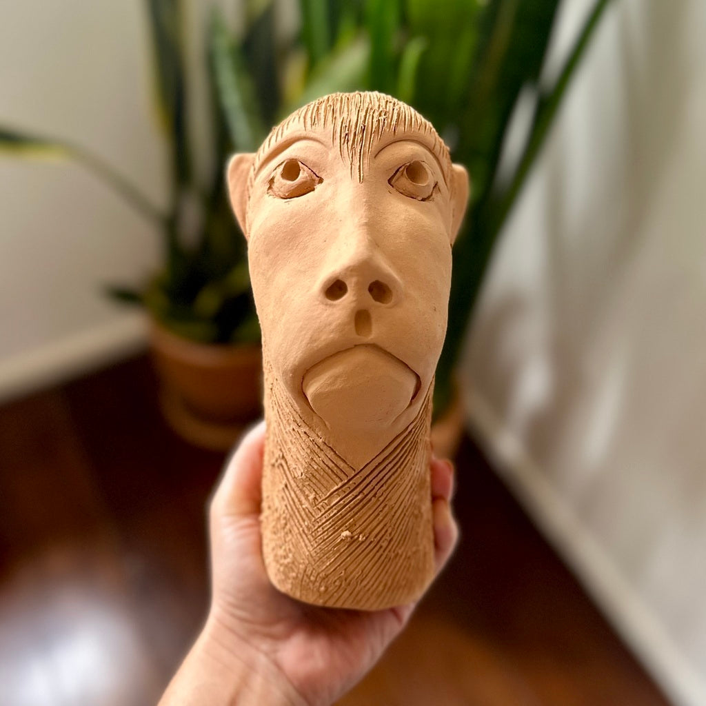 Escultura Carranca em cerâmica - Ana das Carrancas