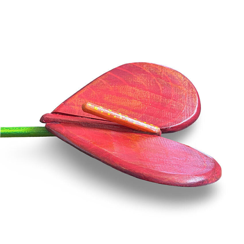 Buquê com 5 plantas em madeira pintadas a mão