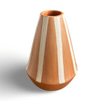 Vaso listrado em cerâmica - Jequitinhonha