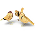 Pássaro em bambu e madeiras variadas