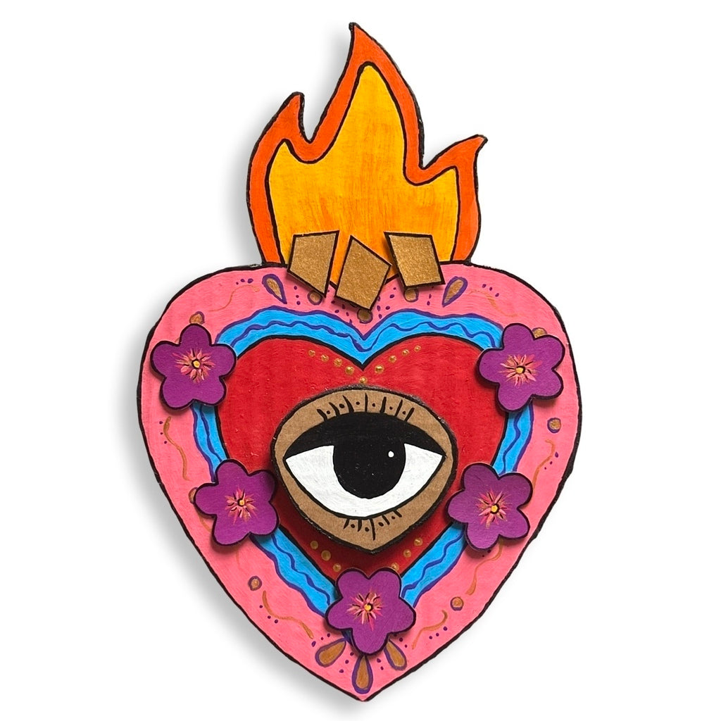 Coração amuleto de parede