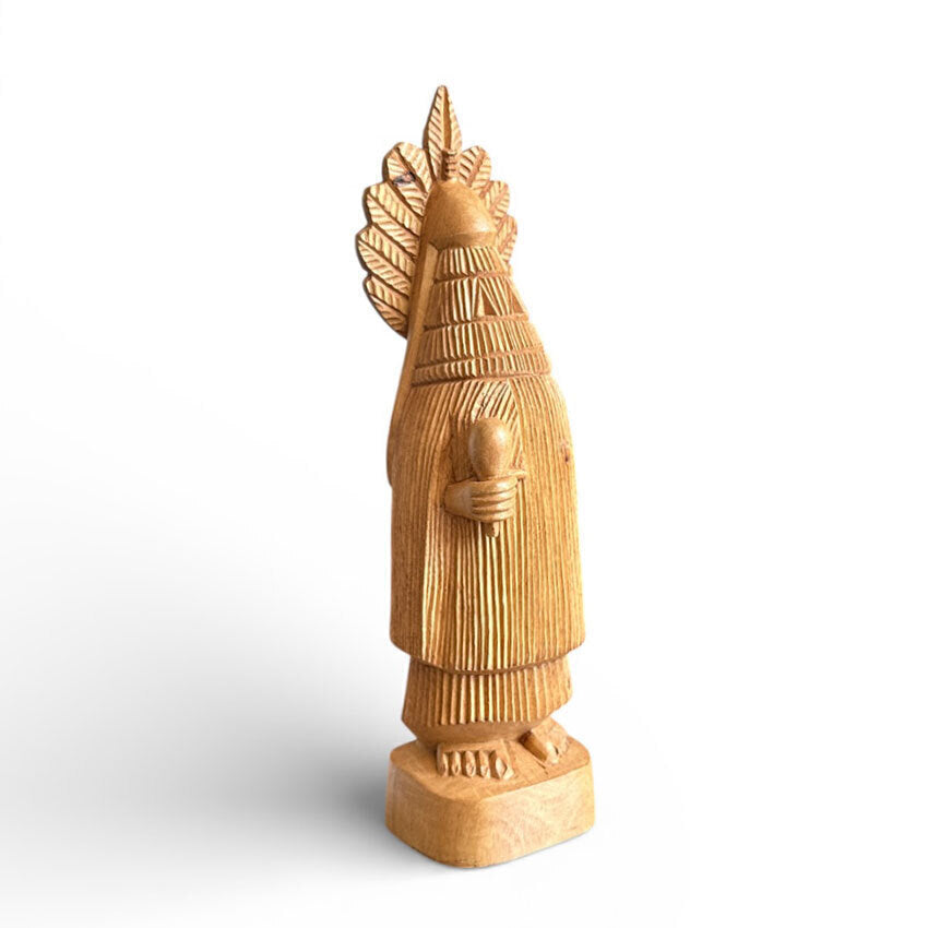 Escultura Praiá em madeira P - Mestre Bezinho Kambiwá