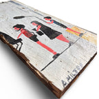 A Galera do Cinema, pintura sobre madeira - Amilton