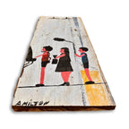 A Galera do Cinema, pintura sobre madeira - Amilton