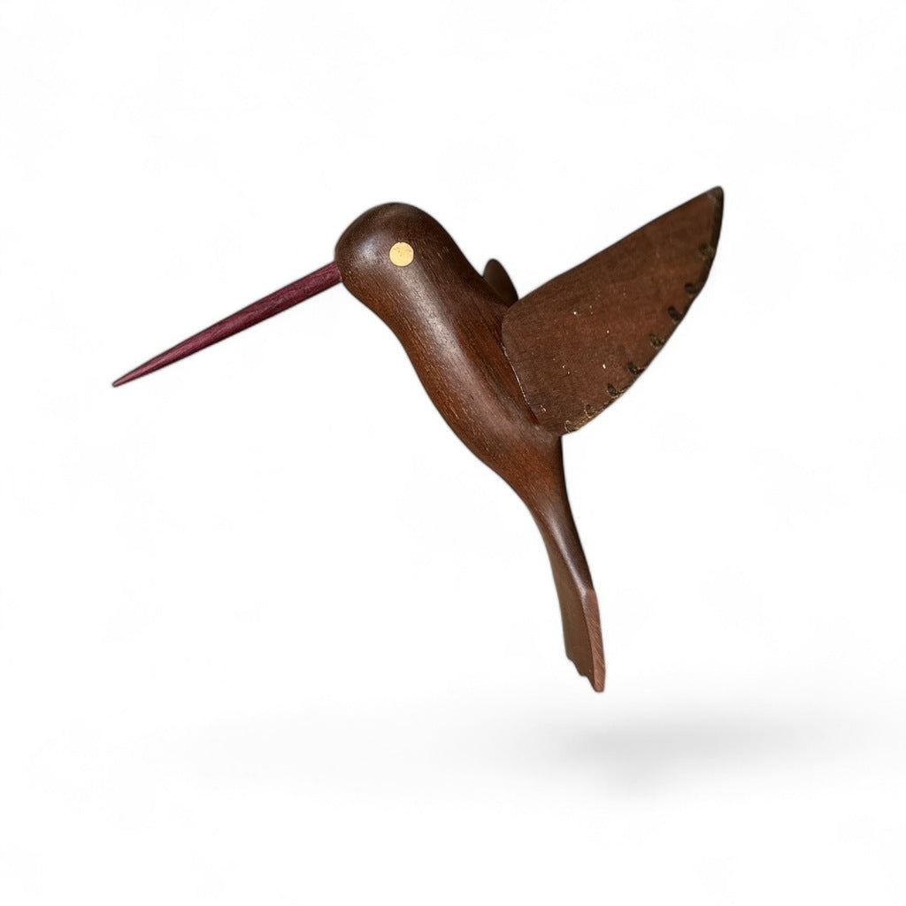 Beija Flor em madeira escura