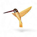 Beija Flor duas cores com cauda pra baixo