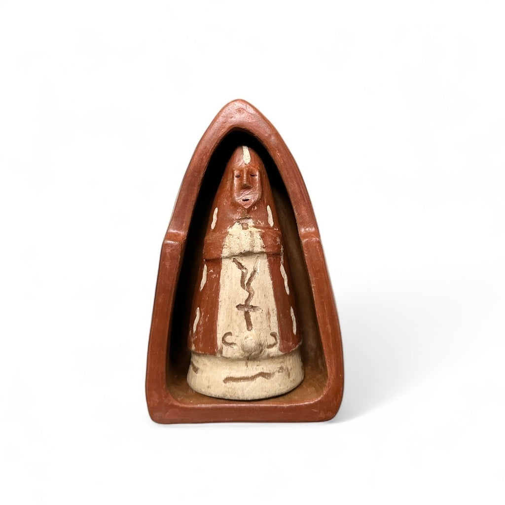 Escultura em cerâmica Nossa Sra Aparecida com oratório P - Neguinha e Nanai