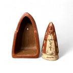 Escultura em cerâmica Nossa Sra Aparecida com oratório P - Neguinha e Nanai