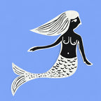 Sereia preta e branca - Julia Lage