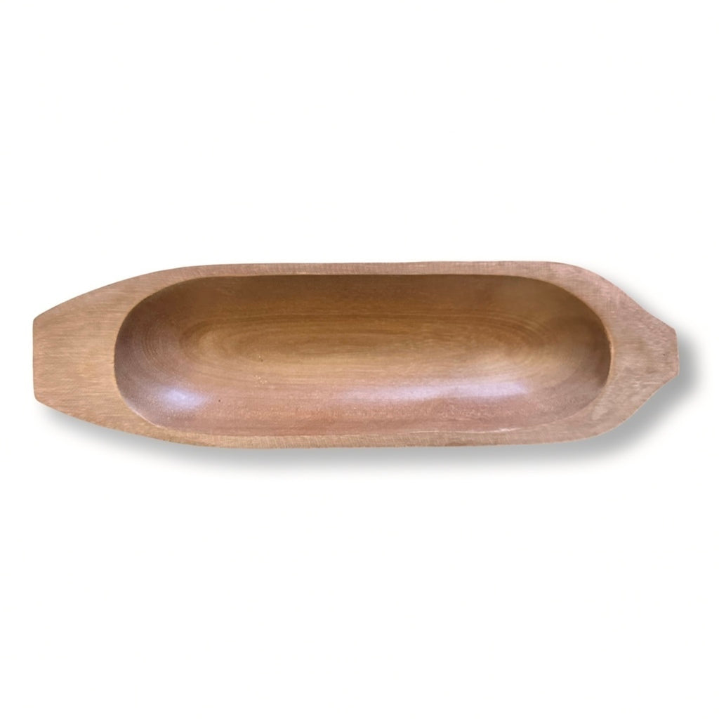 Gamela canoa em madeira parajú