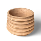 Vaso frisado em cerâmica rústica - Cleuza Eugênia