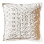 Capa de almofada em algodão feita no Tear manual - Natural