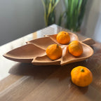 Travessa folha em madeira