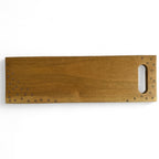 Tábua retangular de madeira com marchetaria