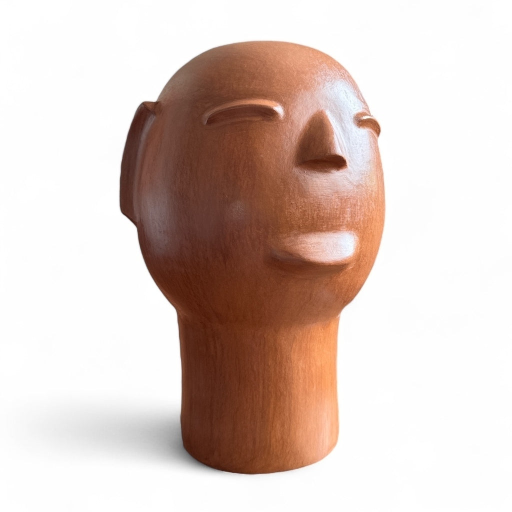 Escultura cabeça em cerâmica GG - Cida Lima