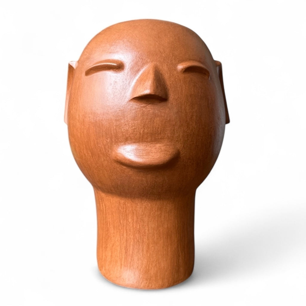 Escultura cabeça em cerâmica GG - Cida Lima