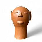 Escultura cabeça em cerâmica G - Cida Lima