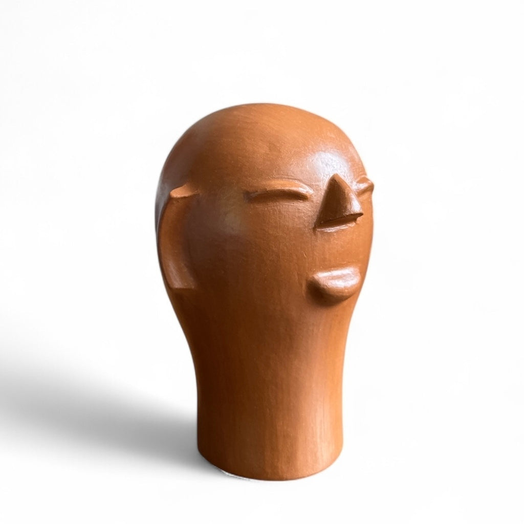 Escultura cabeça em cerâmica M - Cida Lima