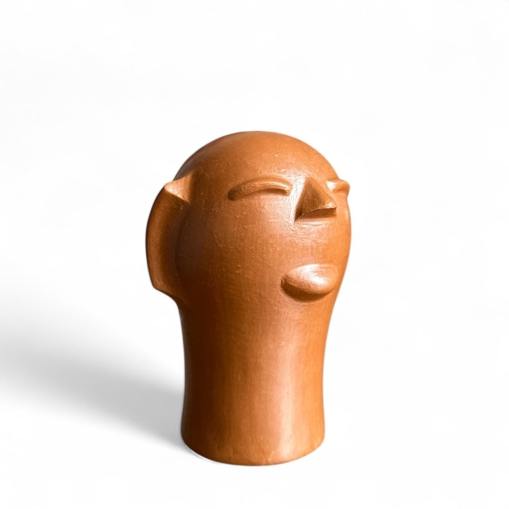 Escultura cabeça em cerâmica P - Cida Lima