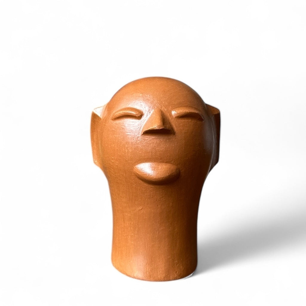 Escultura cabeça em cerâmica P - Cida Lima
