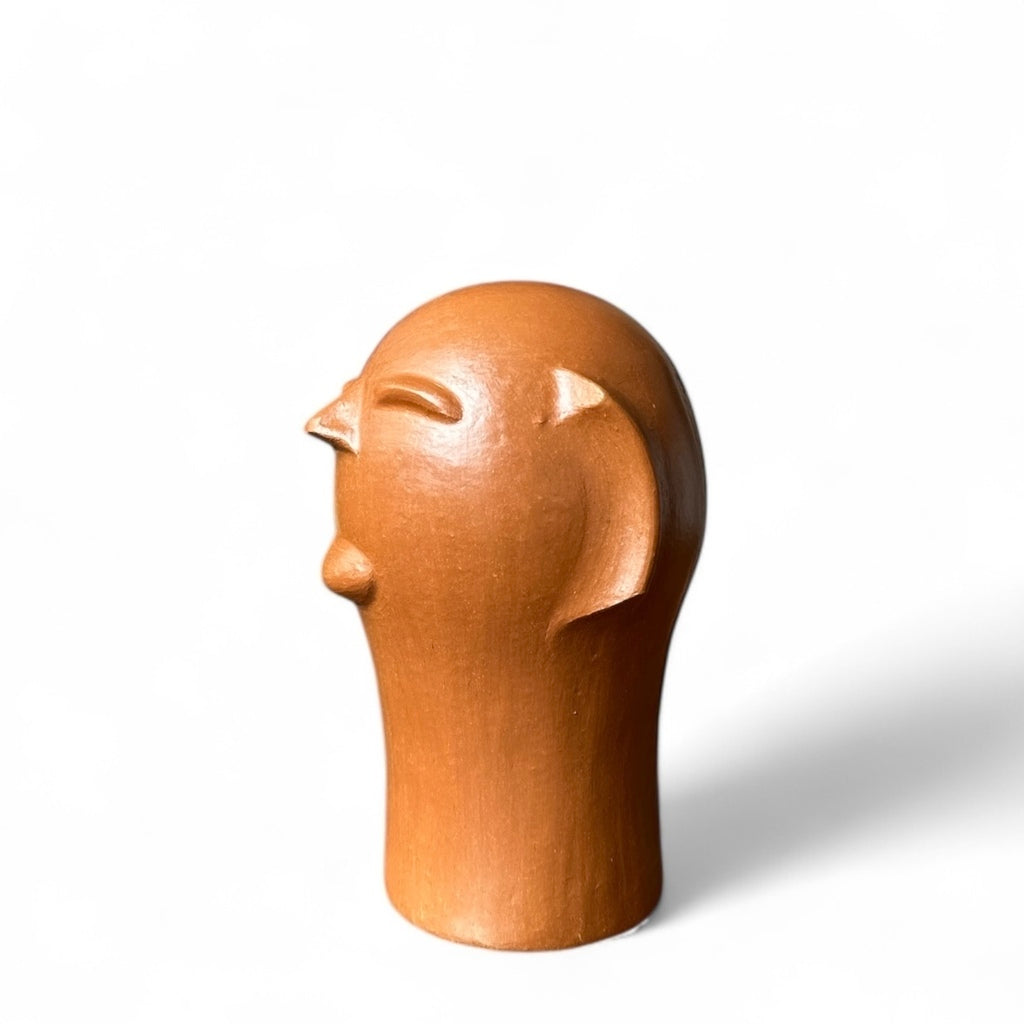 Escultura cabeça em cerâmica P - Cida Lima