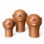 Escultura cabeça em cerâmica P - Cida Lima