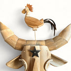 Cabeça de boi em bambu - Escultura de parede