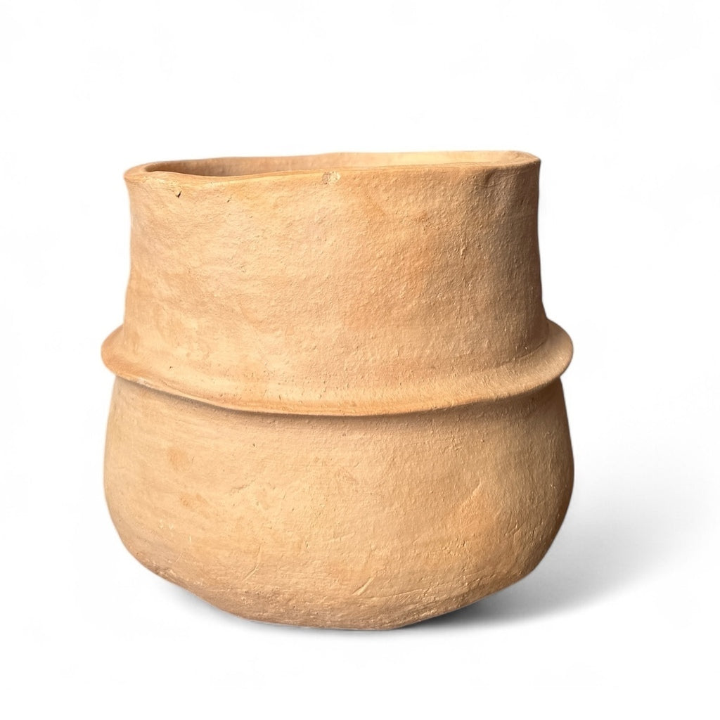 Vaso friso em cerâmica rústica - Cleuza Eugênia