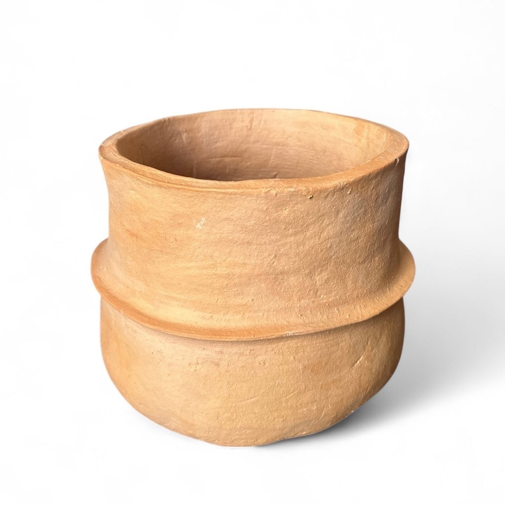 Vaso friso em cerâmica rústica - Cleuza Eugênia