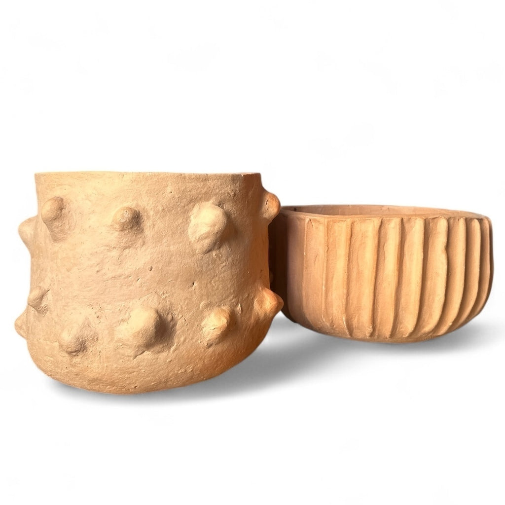 Vaso paineira em cerâmica rústica - Cleuza Eugênia