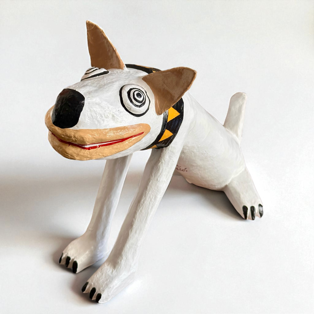 Escultura Cachorro Branco - André Menezes