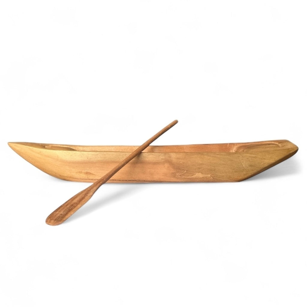 Escultura Canoa em Madeira - Carlos Roberto