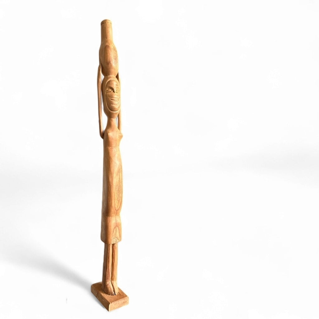 Escultura Mulher em Madeira G - Carlos Roberto