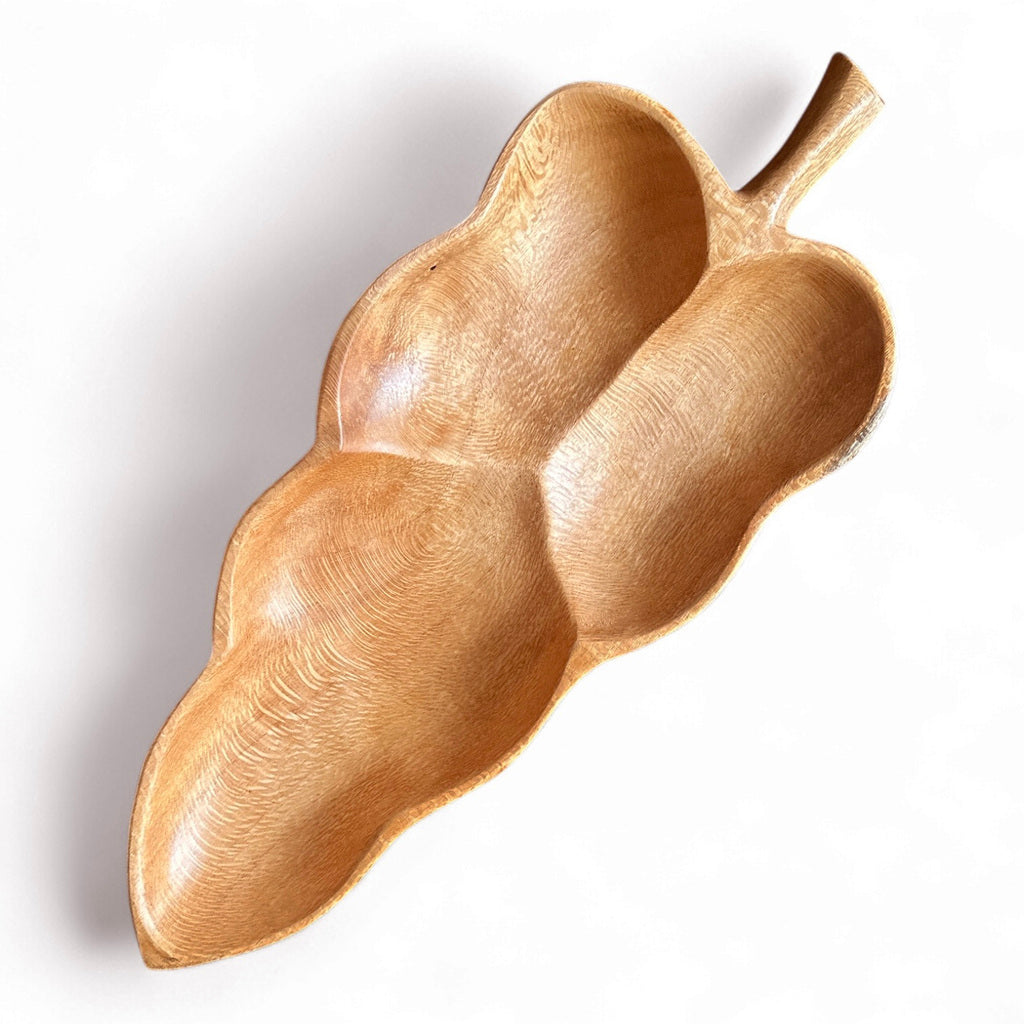 Travessa folha em madeira