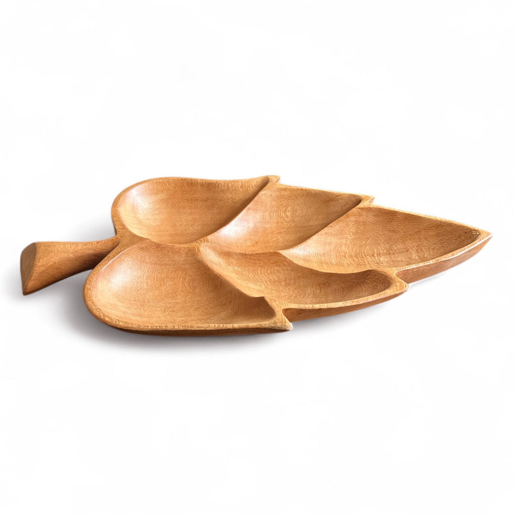 Travessa folha em madeira