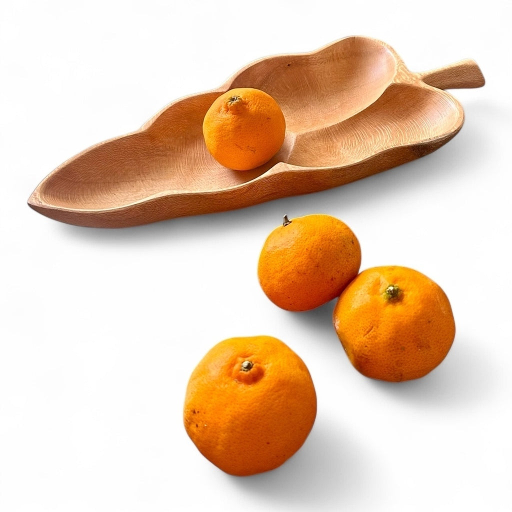 Travessa folha em madeira