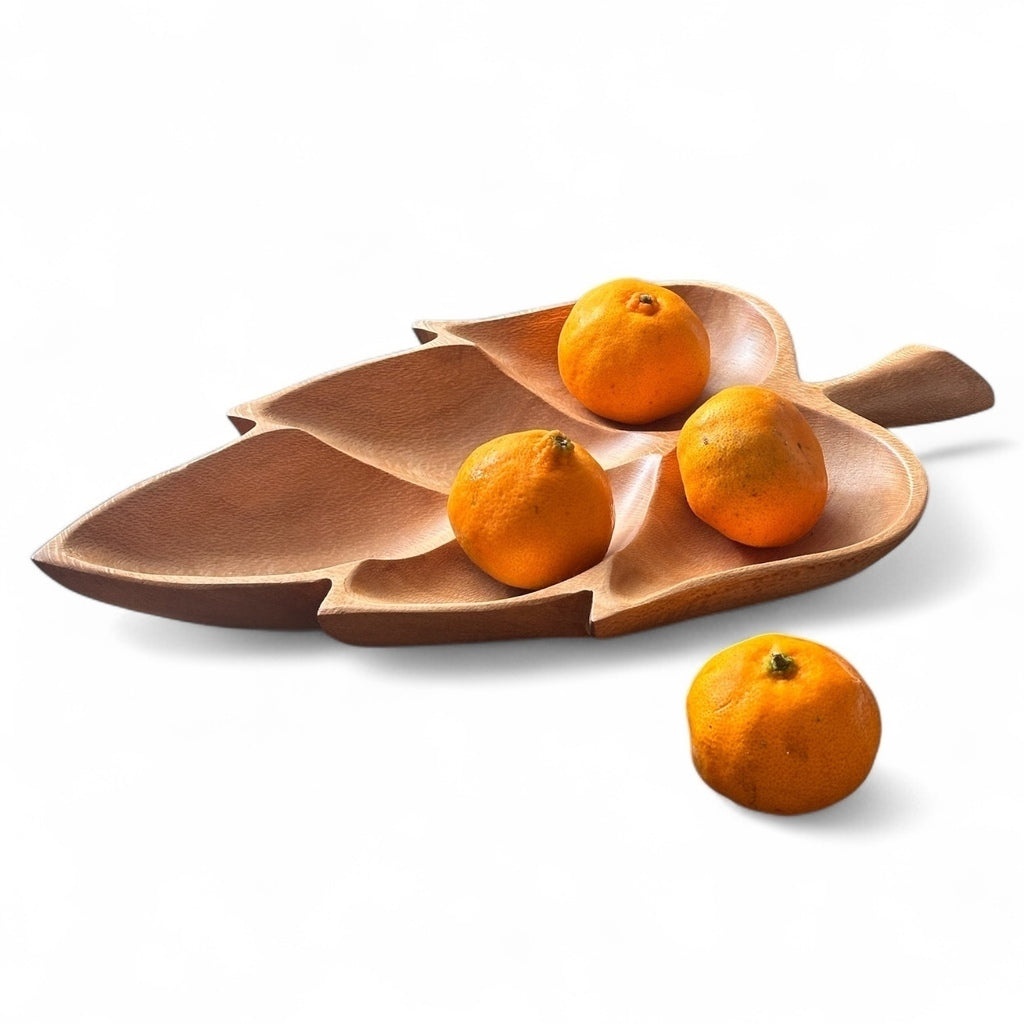 Travessa folha em madeira