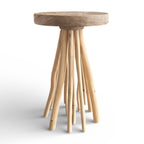 Banco/ mesinha em madeira - Ruciel - Ilha do Ferro